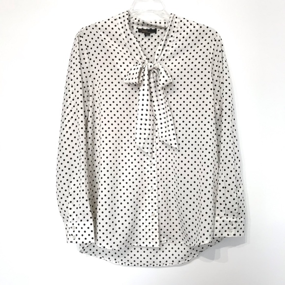 Dalia Tops - Dalia polka dot top pussy bow blouse career work